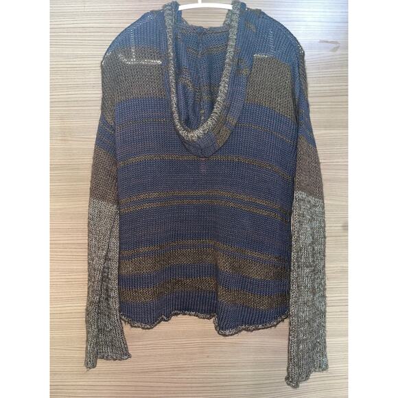 UNIF Birch Striped Knit Sweater - S - Brown Multi - Picture 7 of 8